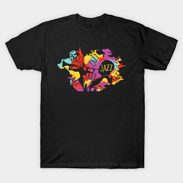 Colorful Jazz Trumpet Player T-Shirt by jazzworldquest